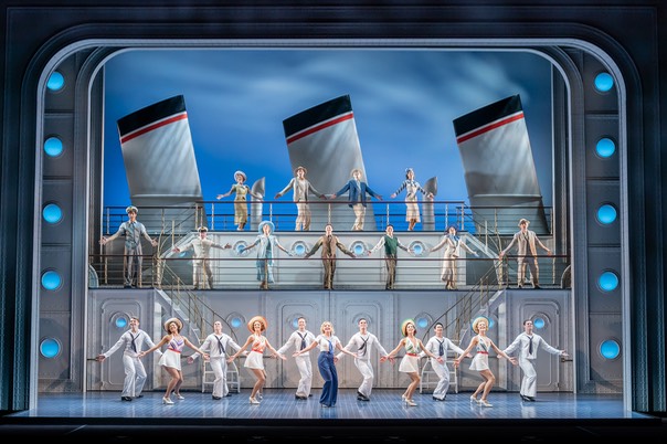 Anything Goes 2022. The full company in Anything Goes. Photo by Marc Brenner