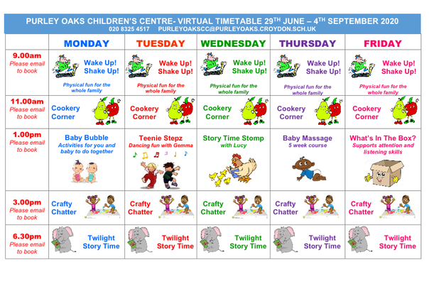 Summer 2020 Online Timetable