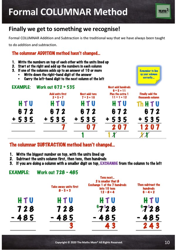 10The Maths Mum� Explains - ADDITION & SUBTRACTION copy 5