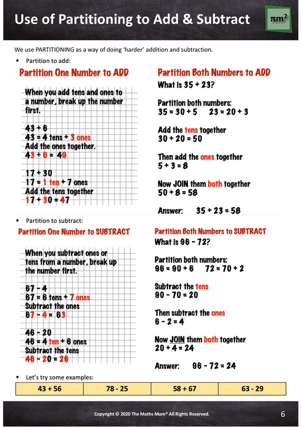 6The Maths Mum� Explains - ADDITION & SUBTRACTION copy 2