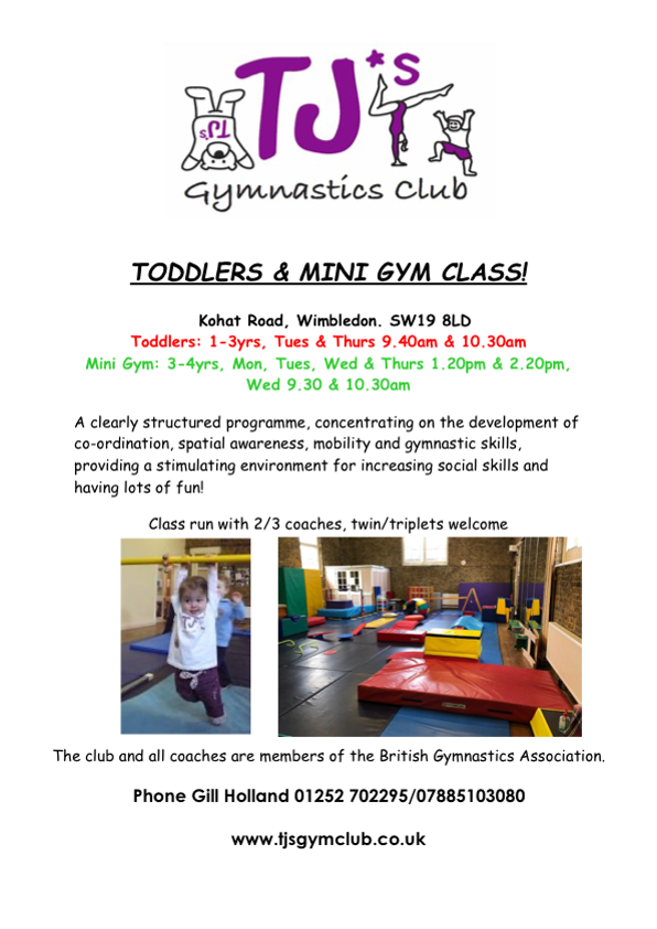 AD March '22 TODDLERS & MINI GYM CLASS