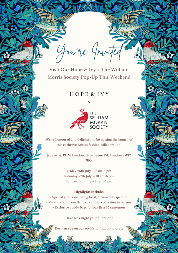 Hope & Ivy x William Morris Society at POM