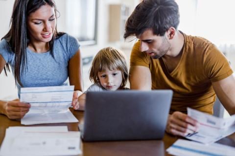 mum-dad-parents-family-toddler-bills-money