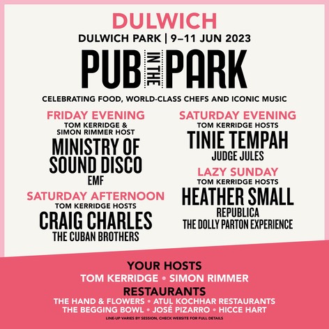 Pub In The Park 2023 - Lineup Posters V11 Square - 3 Dulwich