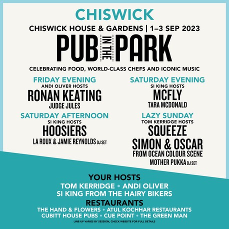 Pub In The Park 2023 - Lineup Posters V11 Square - 9 Chiswick